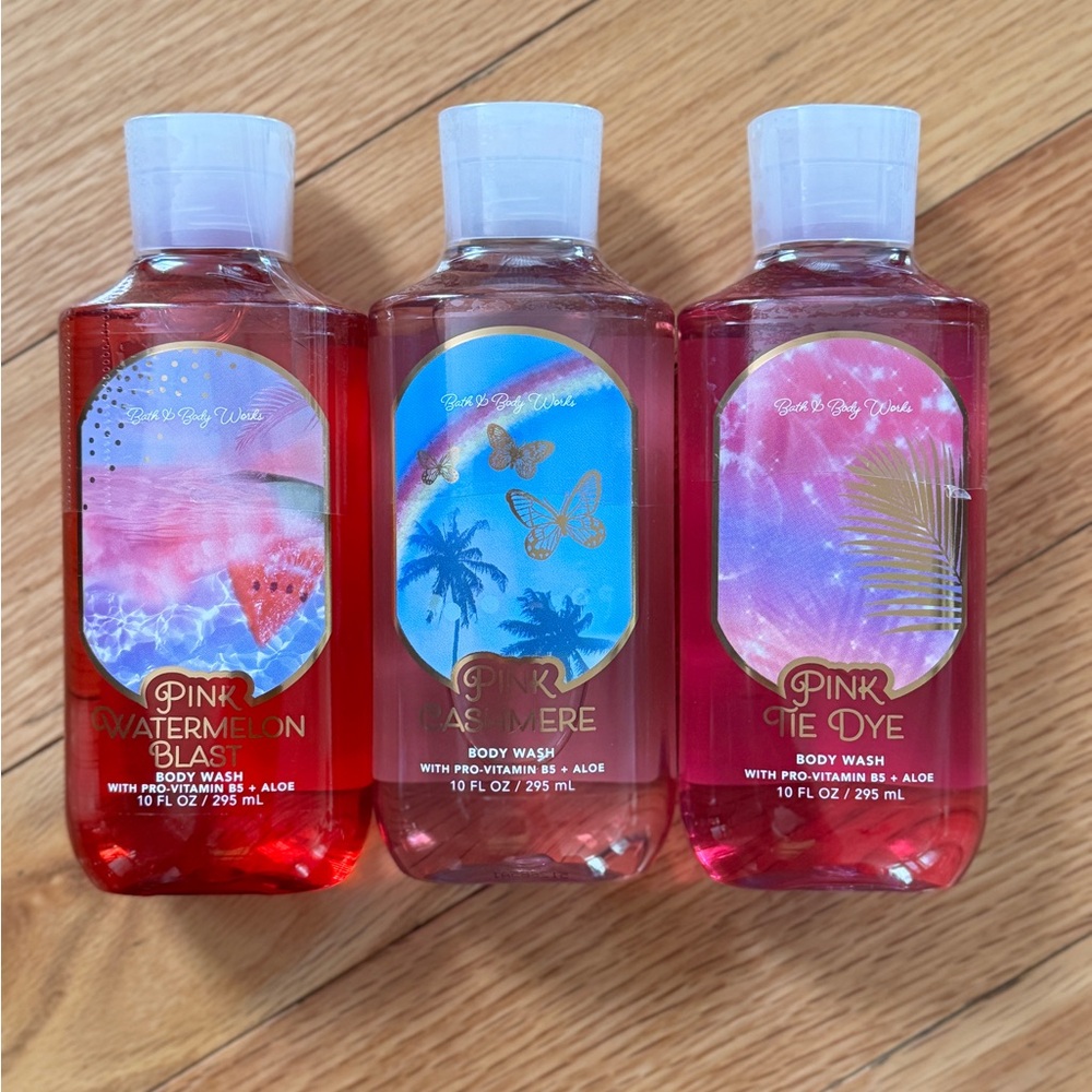 Bath & Body Works Body Wash Set - Watermelon Blast, Jasmine Dream, Tie Dye